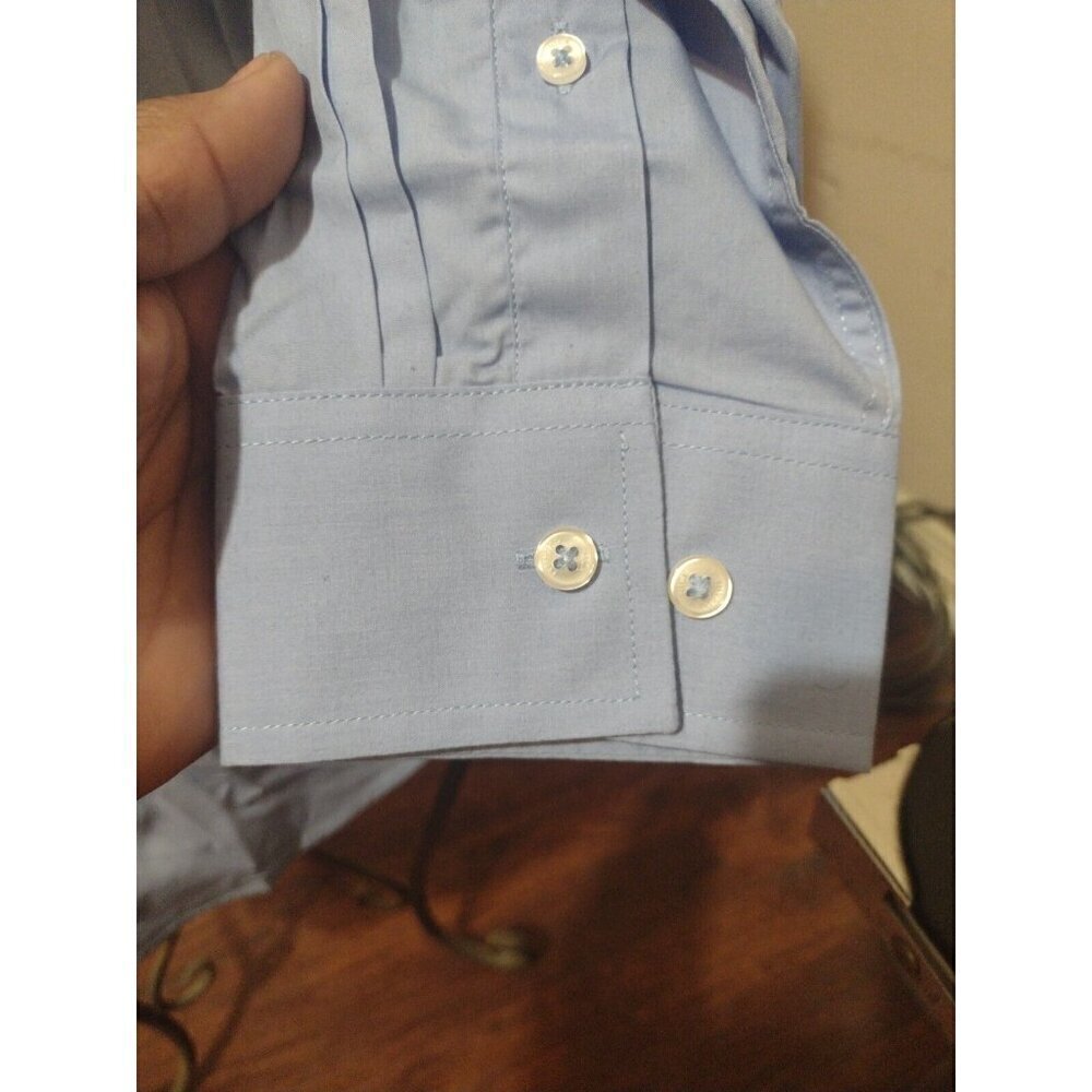New NWT Nick Graham Men's Blue Modern-Fit Dress Button Shirt Size XL 17.5 32-33 - Picture 6 of 12